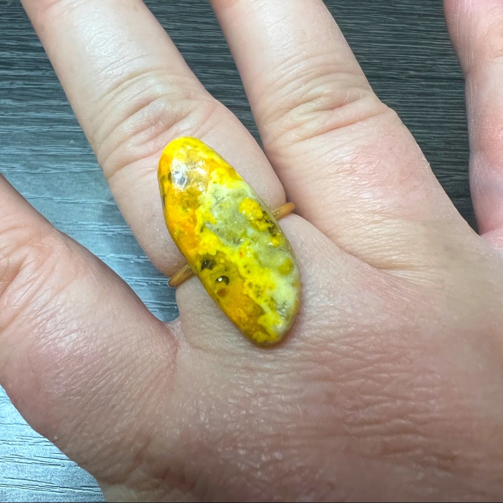 Bumblebee Jasper Stone Statement Ring